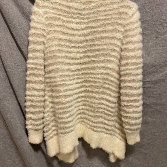 Jessica Simpson Girls Cream Long Sleeve Open Front Knit Cardigan Sweater SMALL - Picture 7 of 8